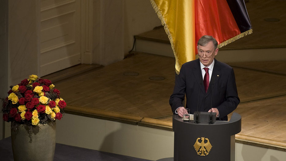 Bundespräsident Horst Köhler während seiner Rede