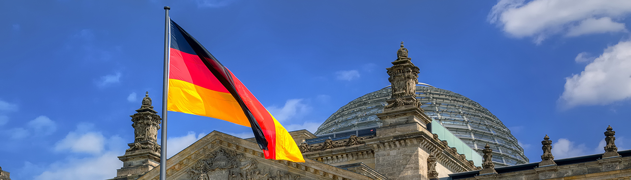 Federal flag at the German Bundestag Federal flag at the German Bundestag